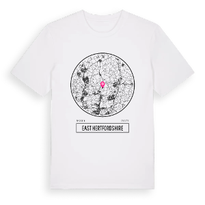 East Hertfordshire t-shirt – ekologisk bomull t-shirt från Pinshirt