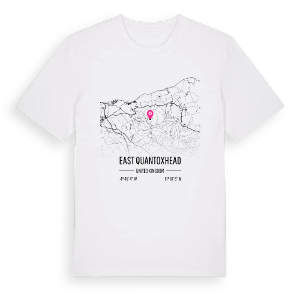East Quantoxhead karta t-shirt – ekologisk bomull t-shirt från Pinshirt