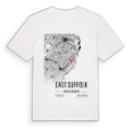East Suffolk karta t-shirt
