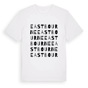 Eastbourne ordlek t-shirt – ekologisk bomull t-shirt från Pinshirt