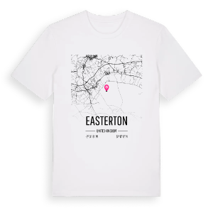 Easterton karta t-shirt – ekologisk bomull t-shirt från Pinshirt