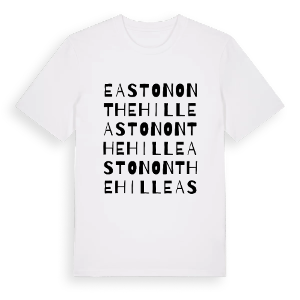 Easton on the Hill ordlek t-shirt – ekologisk bomull t-shirt från Pinshirt