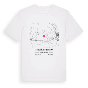 Ebberston and Yedingham karta t-shirt – ekologisk bomull t-shirt från Pinshirt