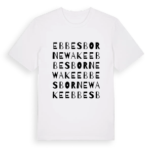 Ebbesborne Wake ordlek t-shirt – ekologisk bomull t-shirt från Pinshirt