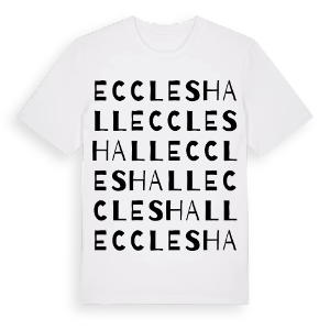 Eccleshall ordlek t-shirt – ekologisk bomull t-shirt från Pinshirt