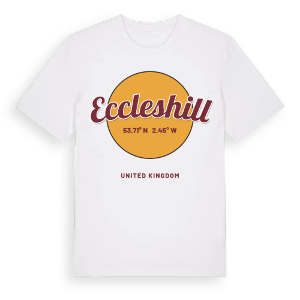 Eccleshill cirkel t-shirt – ekologisk bomull t-shirt från Pinshirt