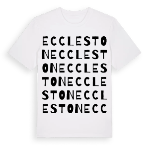 Eccleston ordlek t-shirt – ekologisk bomull t-shirt från Pinshirt