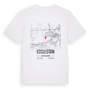 Eccleston karta t-shirt – ekologisk bomull t-shirt från Pinshirt
