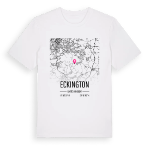 Eckington karta t-shirt – ekologisk bomull t-shirt från Pinshirt