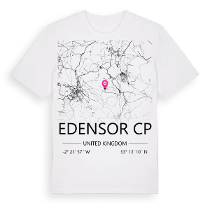 Edensor CP karta t-shirt – ekologisk bomull t-shirt från Pinshirt