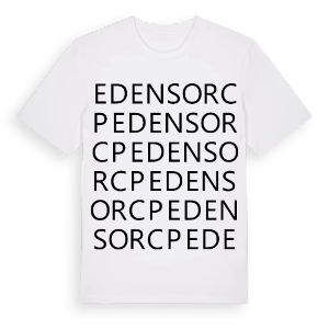 Edensor CP ordlek t-shirt – ekologisk bomull t-shirt från Pinshirt