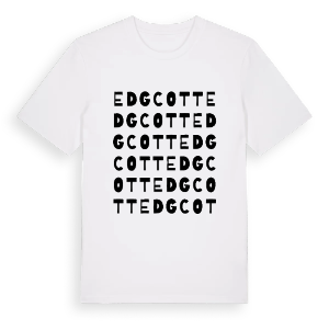 Edgcott ordlek t-shirt – ekologisk bomull t-shirt från Pinshirt