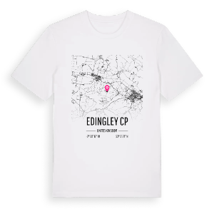 Edingley CP karta t-shirt – ekologisk bomull t-shirt från Pinshirt