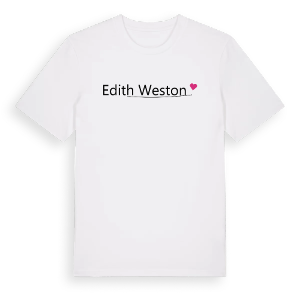 Edith Weston hjärta t-shirt – ekologisk bomull t-shirt från Pinshirt