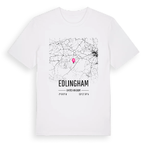 Edlingham karta t-shirt – ekologisk bomull t-shirt från Pinshirt