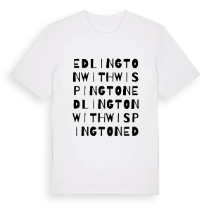 Edlington with Wispington ordlek t-shirt – ekologisk bomull t-shirt från Pinshirt
