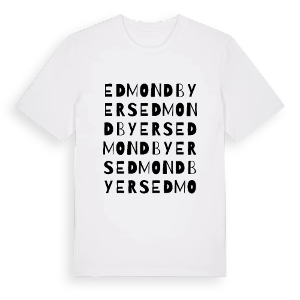 Edmondbyers ordlek t-shirt – ekologisk bomull t-shirt från Pinshirt