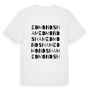 Edmondsham ordlek t-shirt – ekologisk bomull t-shirt från Pinshirt