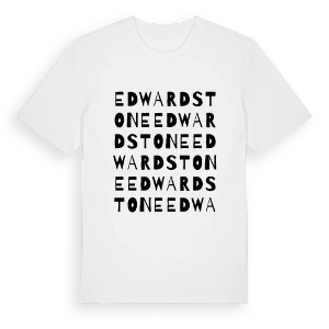 Edwardstone ordlek t-shirt – ekologisk bomull t-shirt från Pinshirt