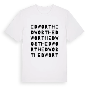 Edworth ordlek t-shirt – ekologisk bomull t-shirt från Pinshirt
