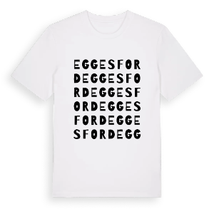 Eggesford ordlek t-shirt – ekologisk bomull t-shirt från Pinshirt