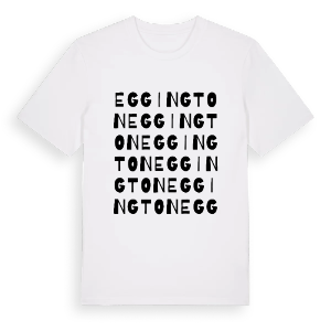 Eggington ordlek t-shirt – ekologisk bomull t-shirt från Pinshirt