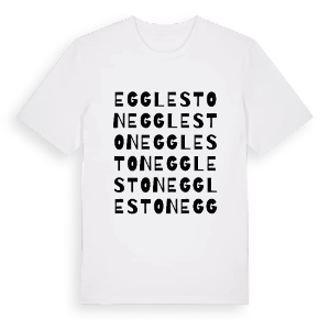 Eggleston ordlek t-shirt – ekologisk bomull t-shirt från Pinshirt