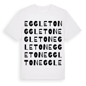 Eggleton ordlek t-shirt – ekologisk bomull t-shirt från Pinshirt