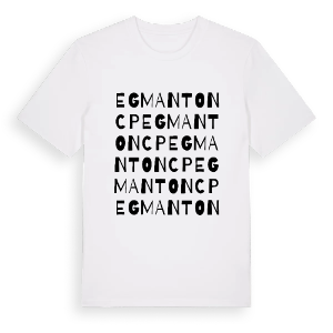 Egmanton CP ordlek t-shirt – ekologisk bomull t-shirt från Pinshirt