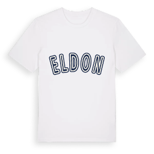 Eldon college t-shirt – ekologisk bomull t-shirt från Pinshirt