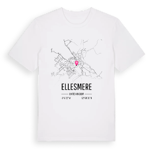 Ellesmere karta t-shirt – ekologisk bomull t-shirt från Pinshirt