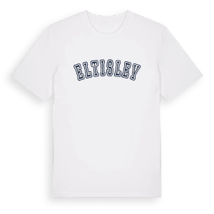 Eltisley college t-shirt – ekologisk bomull t-shirt från Pinshirt