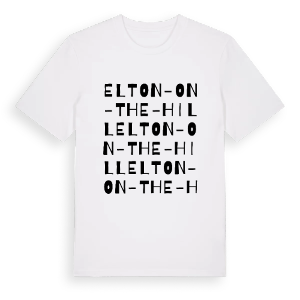 Elton-on-the-Hill ordlek t-shirt – ekologisk bomull t-shirt från Pinshirt