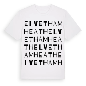 Elvetham Heath ordlek t-shirt – ekologisk bomull t-shirt från Pinshirt