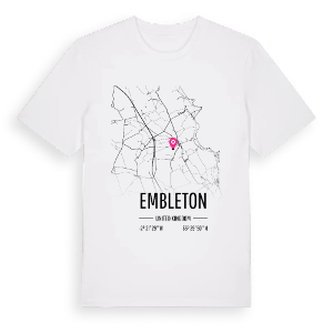 Embleton karta t-shirt – ekologisk bomull t-shirt från Pinshirt