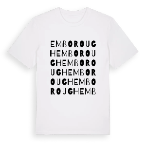 Emborough ordlek t-shirt – ekologisk bomull t-shirt från Pinshirt