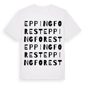 Epping Forest ordlek t-shirt – ekologisk bomull t-shirt från Pinshirt
