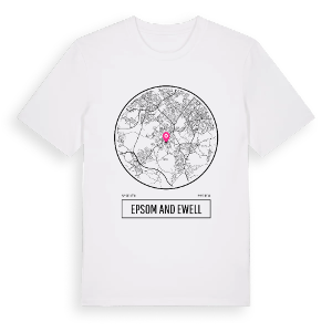 Epsom and Ewell t-shirt – ekologisk bomull t-shirt från Pinshirt