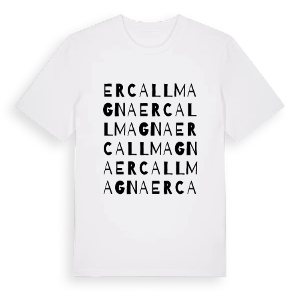 Ercall Magna ordlek t-shirt – ekologisk bomull t-shirt från Pinshirt