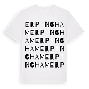 Erpingham ordlek t-shirt – ekologisk bomull t-shirt från Pinshirt