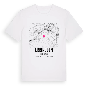 Erringden karta t-shirt – ekologisk bomull t-shirt från Pinshirt