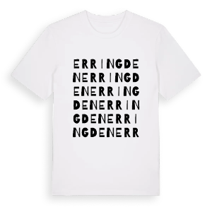 Erringden ordlek t-shirt – ekologisk bomull t-shirt från Pinshirt