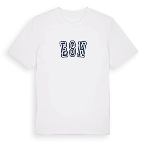 Esh college t-shirt – ekologisk bomull t-shirt från Pinshirt