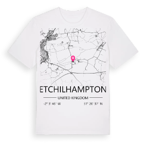 Etchilhampton karta t-shirt – ekologisk bomull t-shirt från Pinshirt