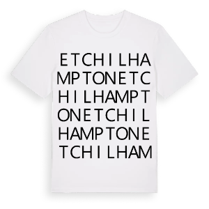 Etchilhampton ordlek t-shirt – ekologisk bomull t-shirt från Pinshirt