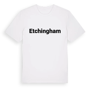 Etchingham fetstil t-shirt – ekologisk bomull t-shirt från Pinshirt