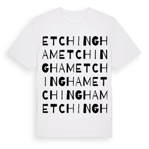Etchingham ordlek t-shirt – ekologisk bomull t-shirt från Pinshirt