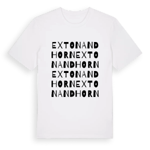 Exton and Horn ordlek t-shirt – ekologisk bomull t-shirt från Pinshirt