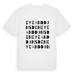 Eye and Dunsden ordlek t-shirt – ekologisk bomull t-shirt från Pinshirt