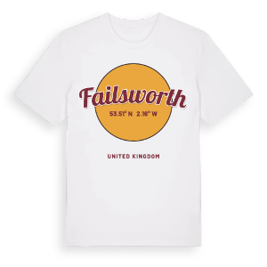 Failsworth cirkel t-shirt – ekologisk bomull t-shirt från Pinshirt